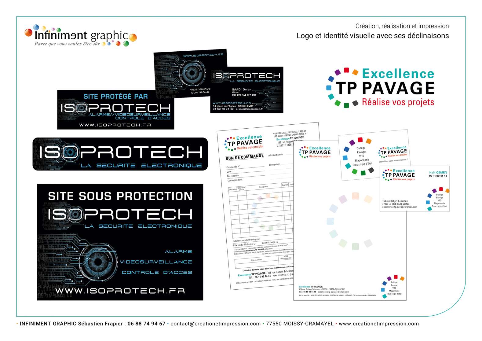 Isoprotech TP Pavage Logos Panneaux Adhésifs Papeterie