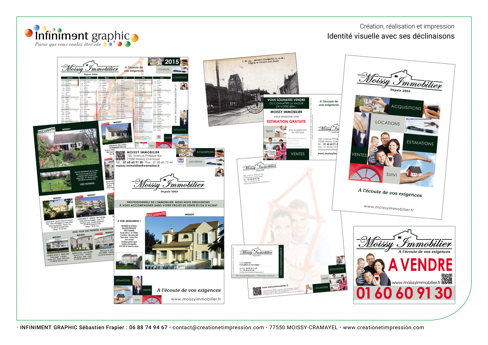 Moissy Immobilier Pochette Brochure TDL CDV Carte postale